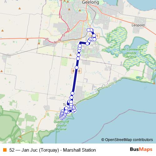 52 bus Line Map