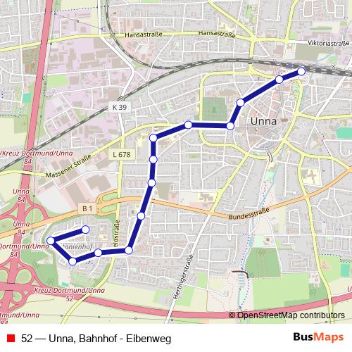 52 bus Line Map