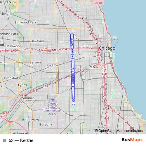 52 bus Line Map