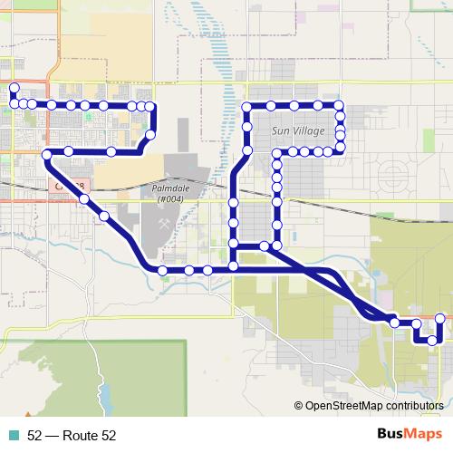 52 bus Line Map