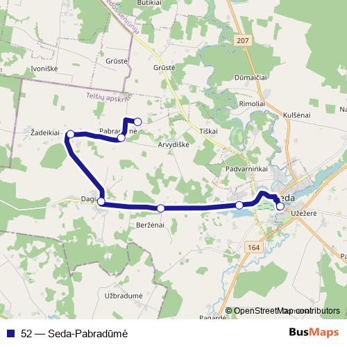 52 bus Line Map