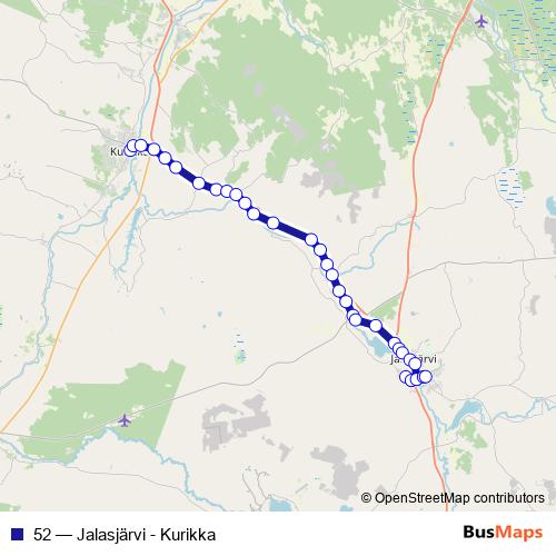 52 bus Line Map