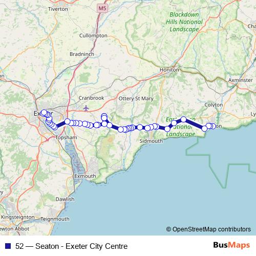 52 bus Line Map