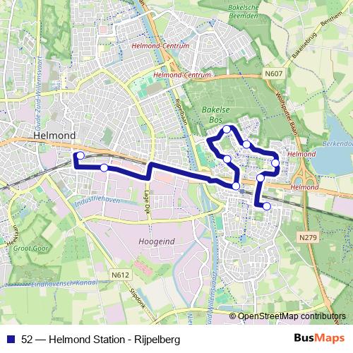 52 bus Line Map