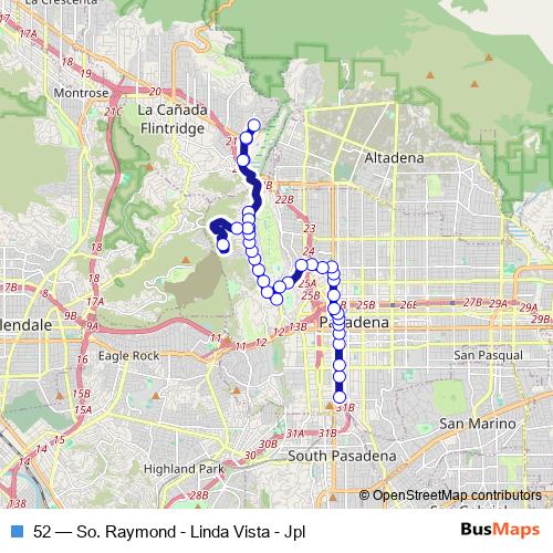 52 bus Line Map
