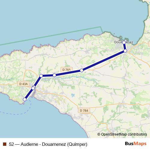 52 bus Line Map