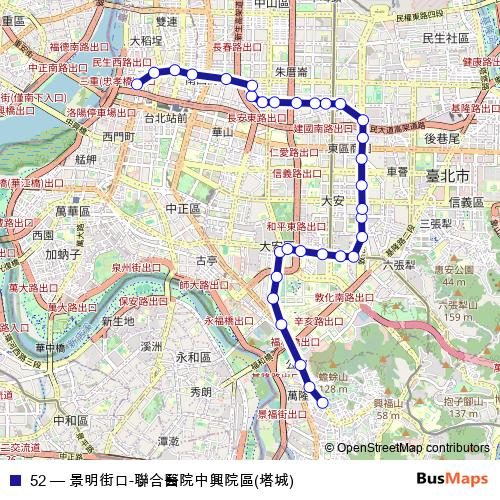 52 bus Line Map