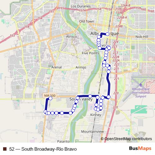 52 bus Line Map
