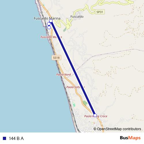 144 B A bus Line Map
