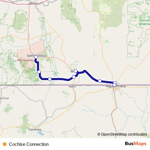 Cochise Connection bus Line Map