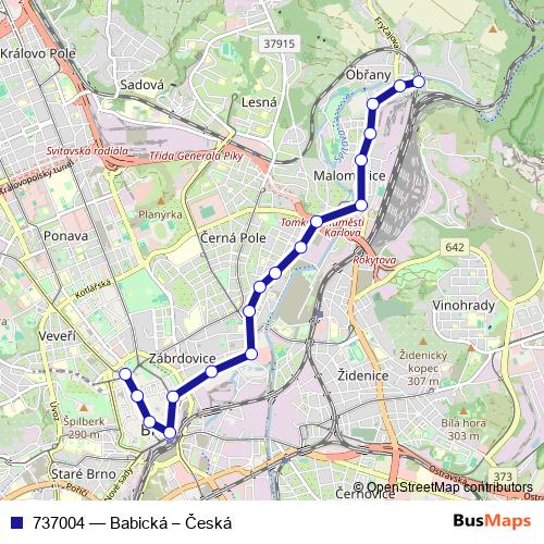 737004 tram Line Map