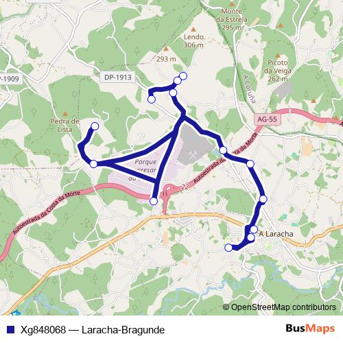 Xg848068 bus Line Map