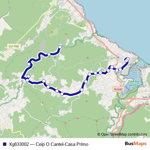 Xg633002 bus Line Map