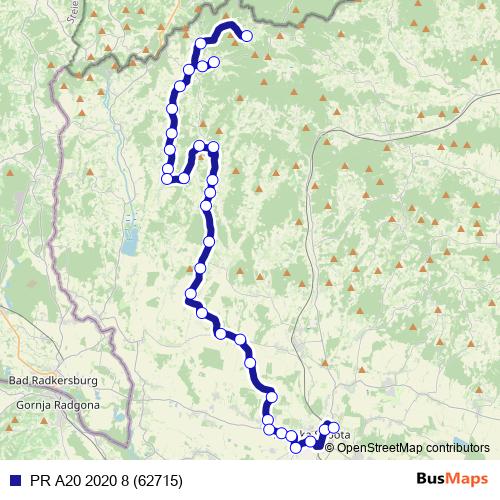 PR A20 2020 8 (62715) bus Line Map