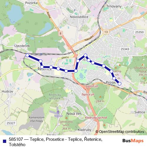 585107 trolleybus Line Map