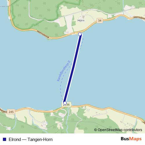 Elrond ferry Line Map