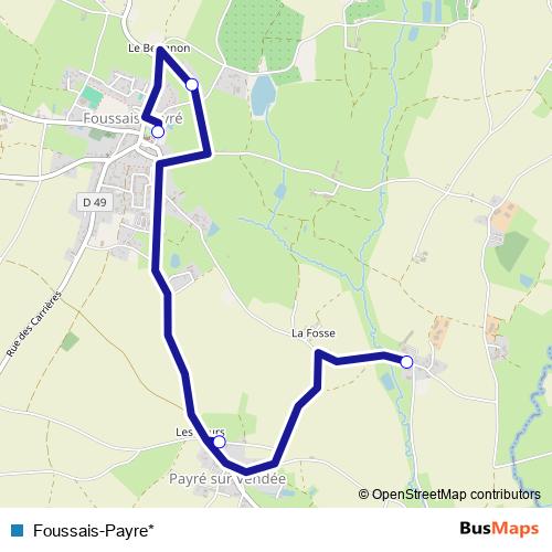Foussais-Payre* bus Line Map