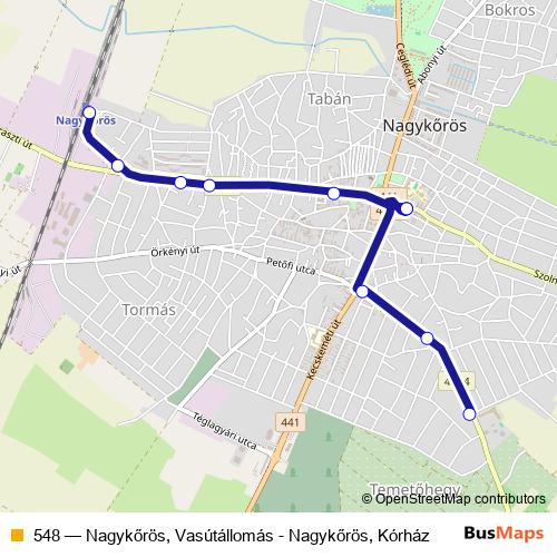 548 bus Line Map