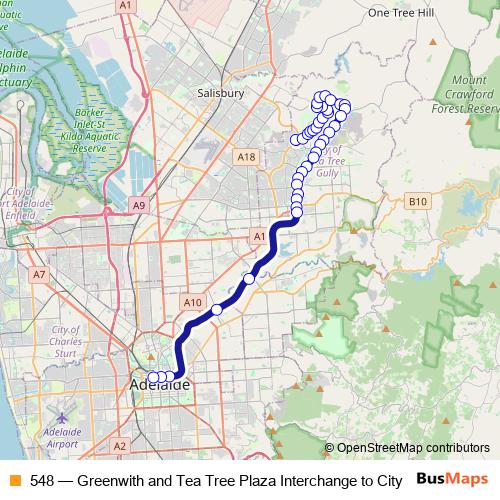 548 bus Line Map