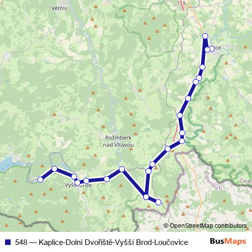 548 bus Line Map