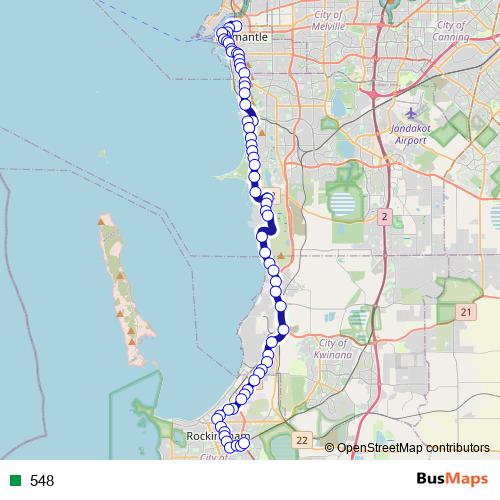 548 bus Line Map