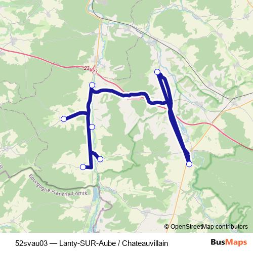 52svau03 bus Line Map