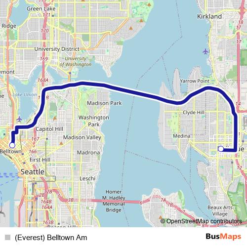 (Everest) Belltown Am bus Line Map