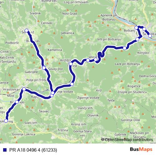 PR A18 0496 4 (61233) bus Line Map