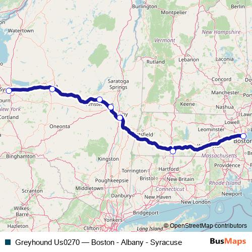 Greyhound Us0270 bus Line Map