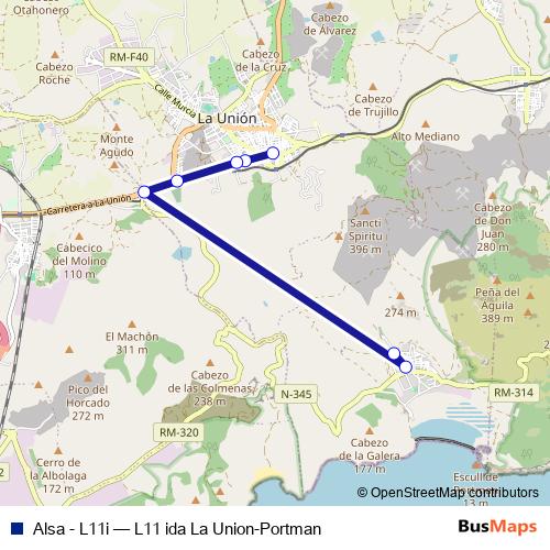Alsa - L11i bus Line Map