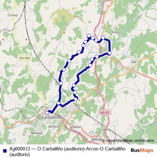 Xg600012 bus Line Map