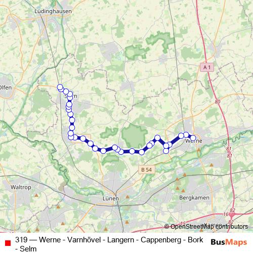 319 bus Line Map
