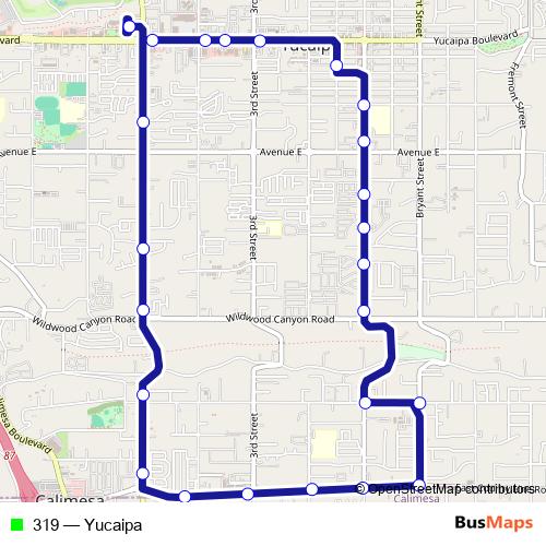 319 bus Line Map