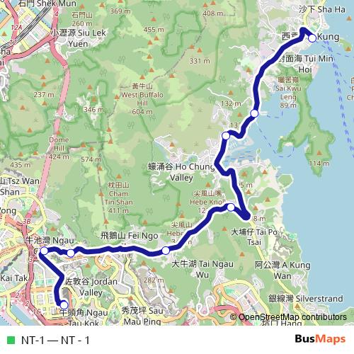 NT-1 bus Line Map