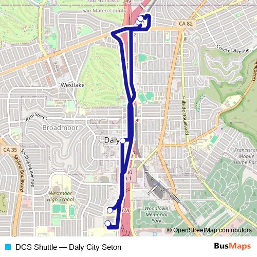 DCS Shuttle bus Line Map