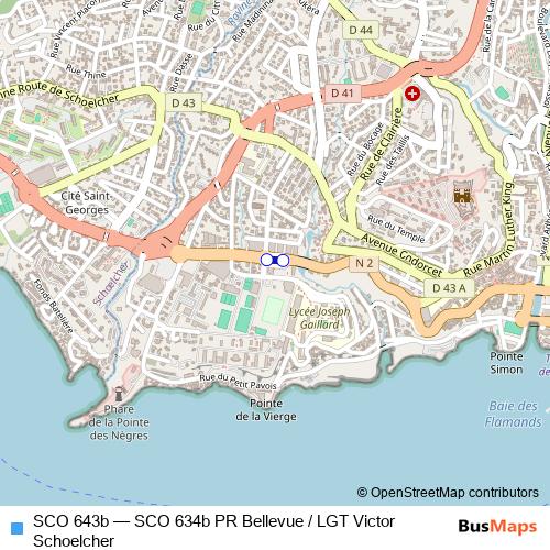SCO 643b bus Line Map