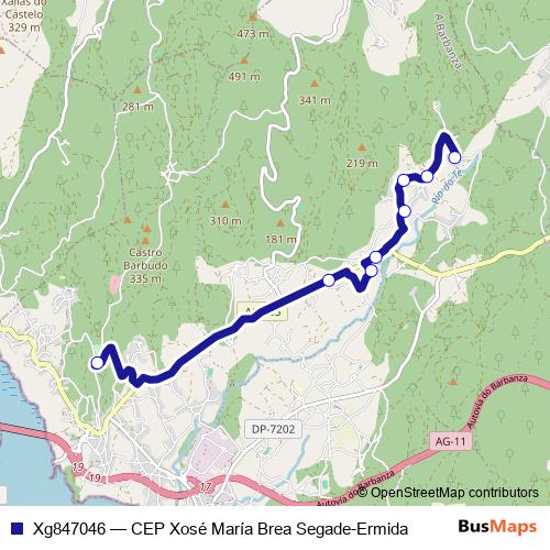 Xg847046 bus Line Map