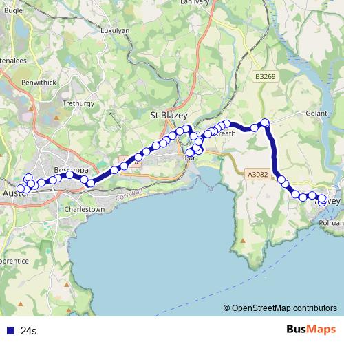 24s bus Line Map