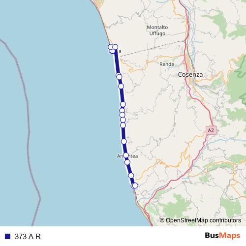 373 A R bus Line Map