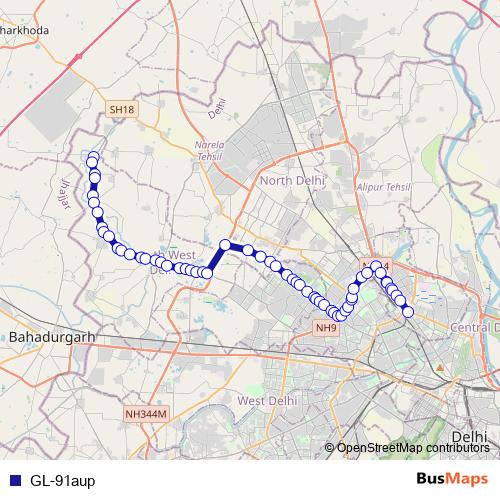 GL-91aup bus Line Map