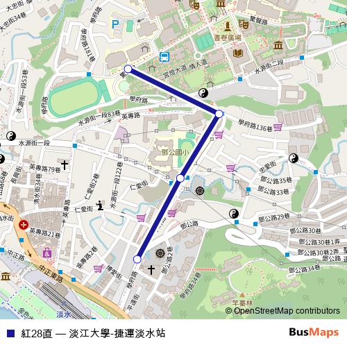 紅28直 bus Line Map