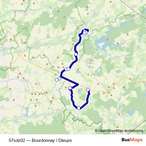 57sdz02 bus Line Map
