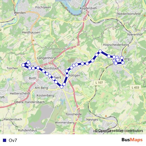 Ov7 bus Line Map