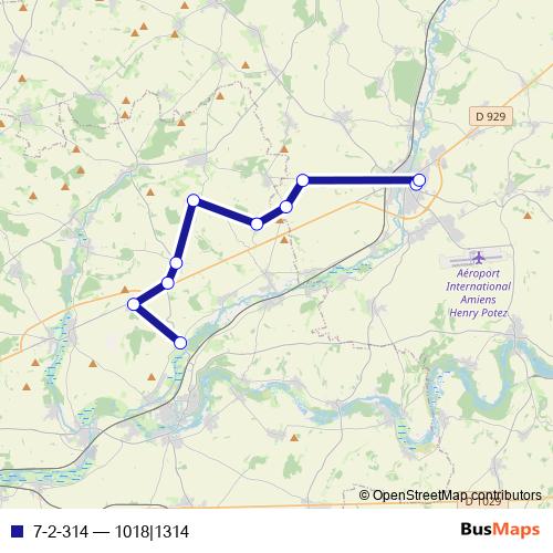 7-2-314 bus Line Map