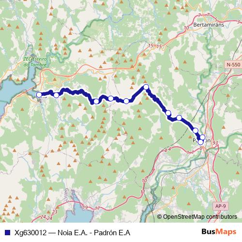 Xg630012 bus Line Map