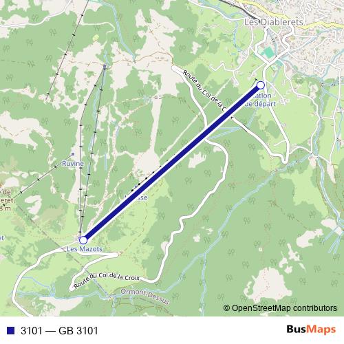 3101 cable-car Line Map