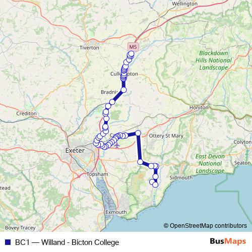 BC1 bus Line Map