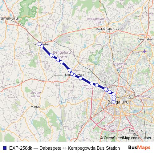 EXP-258dk bus Line Map