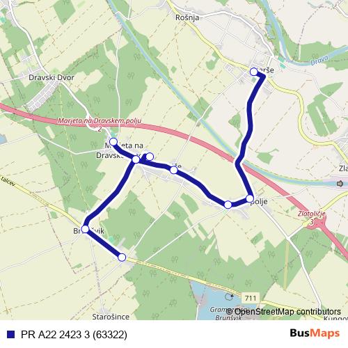 PR A22 2423 3 (63322) bus Line Map