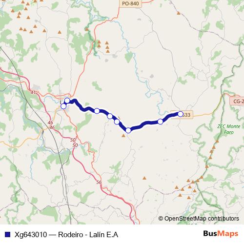 Xg643010 bus Line Map